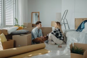 couple moving house
